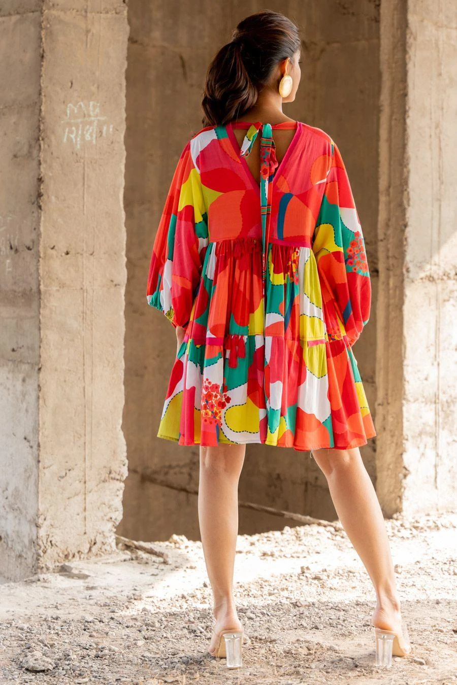 Pooja Keyur Colour Burst Pleated Dress 5 Pooja Keyur Colour Burst Pleated Dress - Image 5