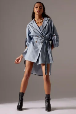 Mini Sondhi Blue Chambray Dress