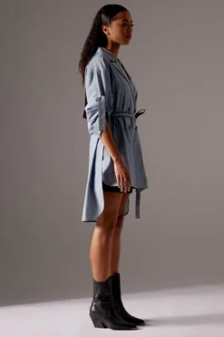 Mini Sondhi Blue Chambray Dress -Inca Clothing Shop 22623ms12 3