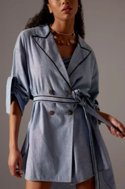 Mini Sondhi Blue Chambray Dress -Inca Clothing Shop 22623ms12 4