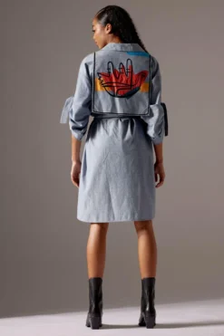 Mini Sondhi Blue Chambray Dress -Inca Clothing Shop 22623ms12 5