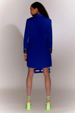 Mini Sondhi Blue Bricks Cut-out Jacket Dress -Inca Clothing Shop 22623ms44 4