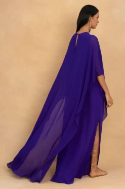 Stephany Purple Front Knot Kaftan Dress 9 Stephany Purple Front Knot Kaftan Dress -Inca Clothing Shop 230523sy08 5