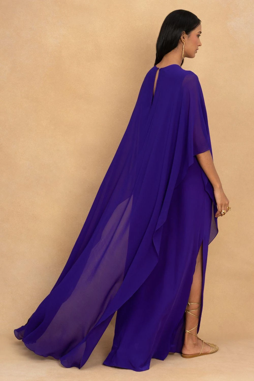 Stephany Purple Front Knot Kaftan Dress 5 Stephany Purple Front Knot Kaftan Dress - Image 5