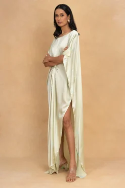 Stephany Beige Front Knot Kaftan Dress 7 Stephany Beige Front Knot Kaftan Dress -Inca Clothing Shop 230523sy12 3