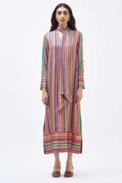 Kshitij Jalori Charley Stripe Kaftan Dress