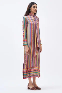 Kshitij Jalori Charley Stripe Kaftan Dress -Inca Clothing Shop 23523kj40 3