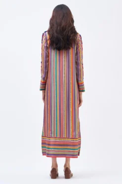 Kshitij Jalori Charley Stripe Kaftan Dress -Inca Clothing Shop 23523kj40 5