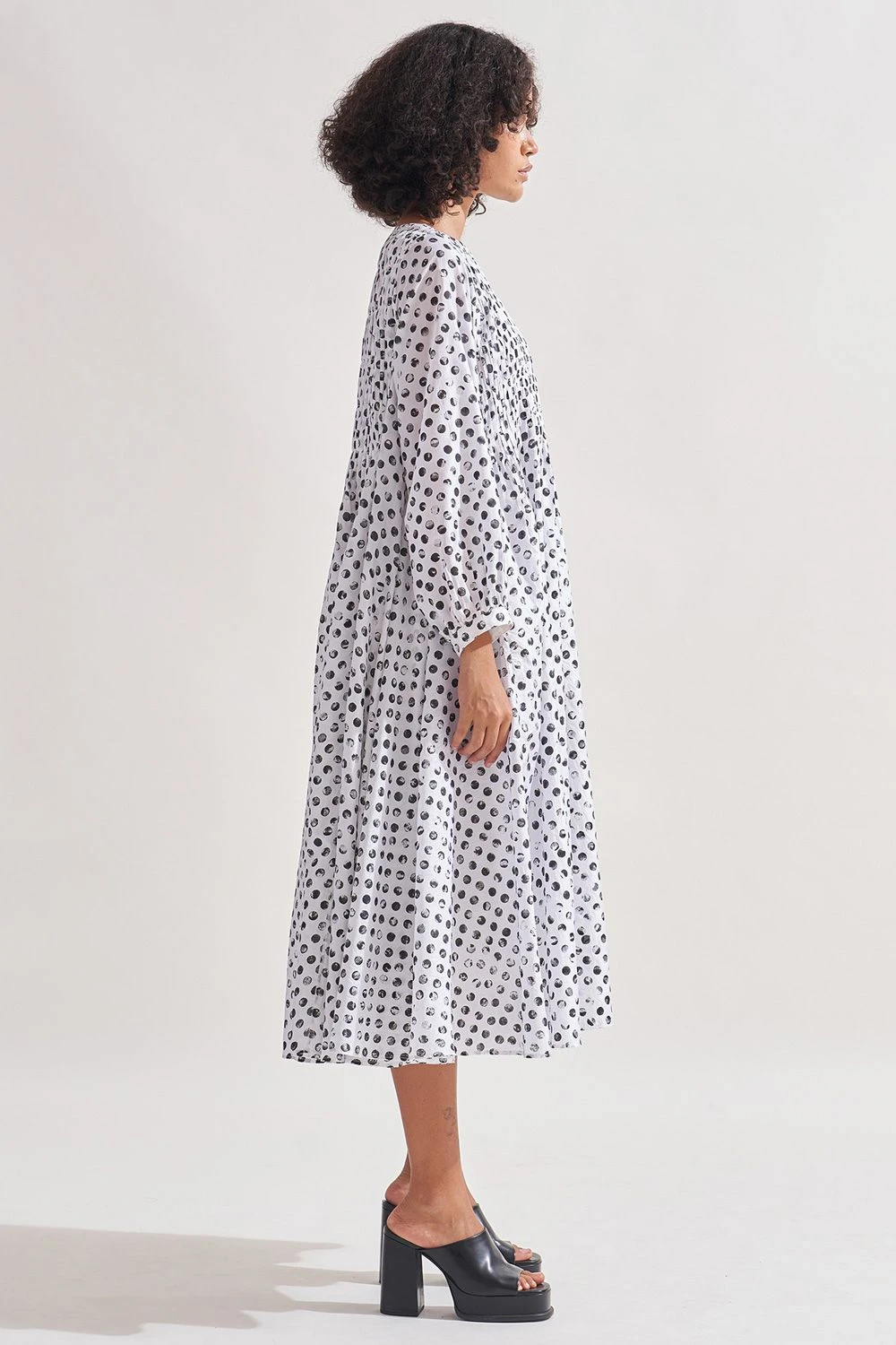 Amrich Ellie Hand Block Printed Panelled Dress 3 Amrich Ellie Hand Block Printed Panelled Dress - Image 3