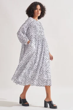 Amrich Ellie Hand Block Printed Panelled Dress 9 Amrich Ellie Hand Block Printed Panelled Dress -Inca Clothing Shop 23623amr16 4