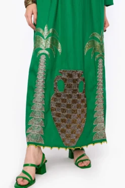 Heirloom By Rara Avis Green Palm Column Dress -Inca Clothing Shop 23rh19 4