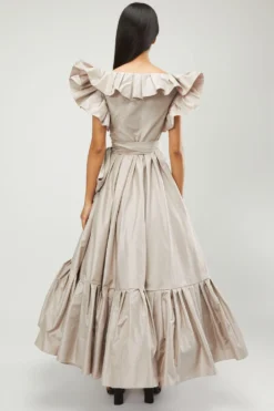 Gauri & Nainika Oyster Wrap Dress 5 Gauri & Nainika Oyster Wrap Dress -Inca Clothing Shop 248g n17 3