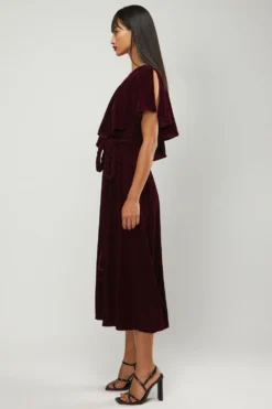 Gauri & Nainika Maroon Tea Length Dress -Inca Clothing Shop 248g n19 3