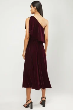 Gauri & Nainika Maroon Tea Length Dress -Inca Clothing Shop 248g n19 4