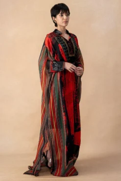 Nikita Mhaisalkar Red & Black Abstract Printed Maxi Dress -Inca Clothing Shop 251023nm8 3
