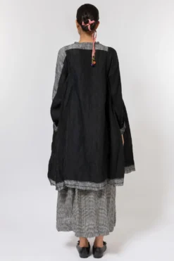 Injiri Black Linen Flared Dress 9 Injiri Black Linen Flared Dress -Inca Clothing Shop 252inj17 5