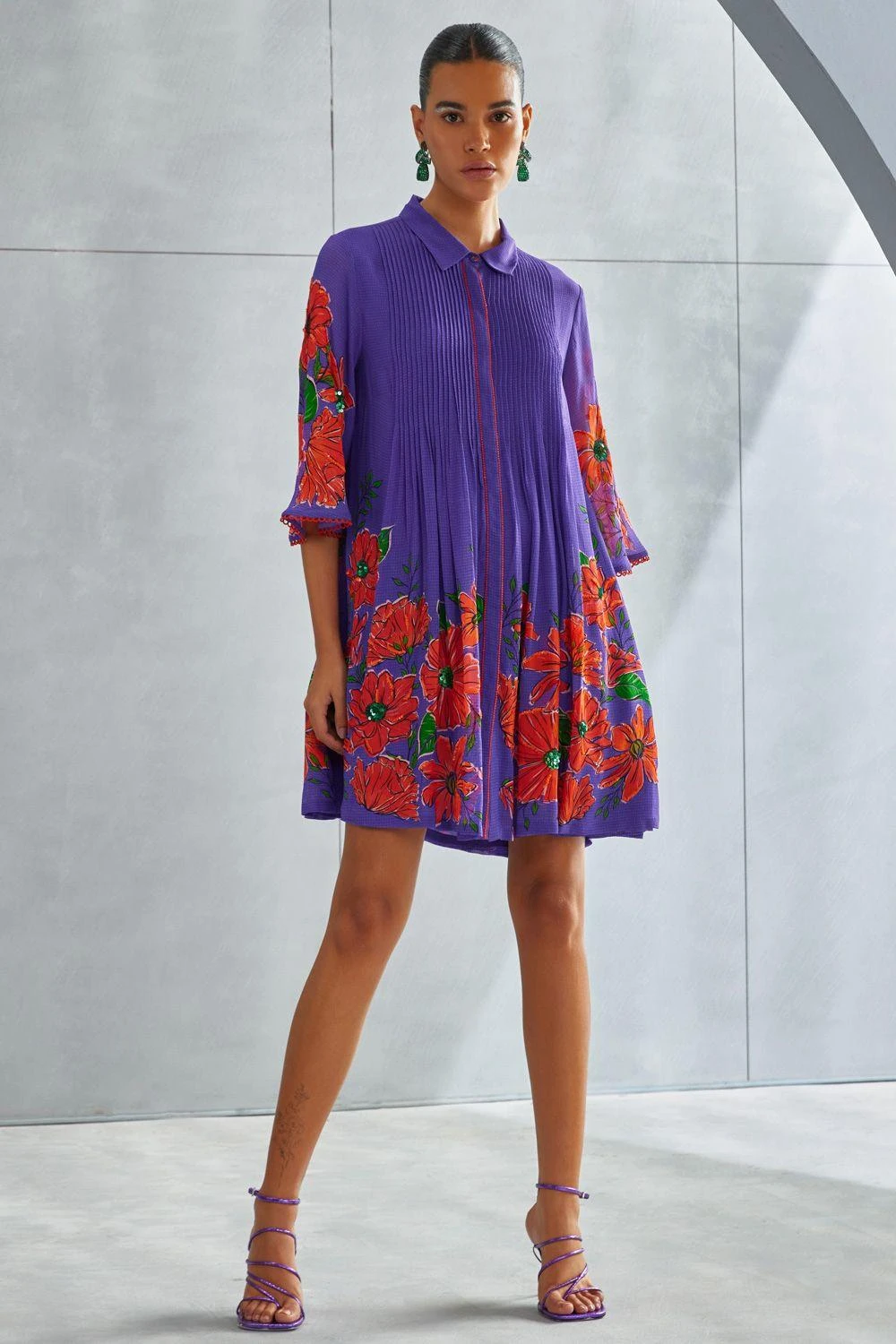 Namrata Joshipura Amethyst Zinnia Gathered Dress 1 Namrata Joshipura Amethyst Zinnia Gathered Dress