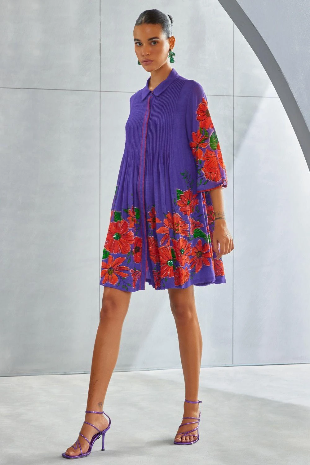 Namrata Joshipura Amethyst Zinnia Gathered Dress 2 Namrata Joshipura Amethyst Zinnia Gathered Dress - Image 2