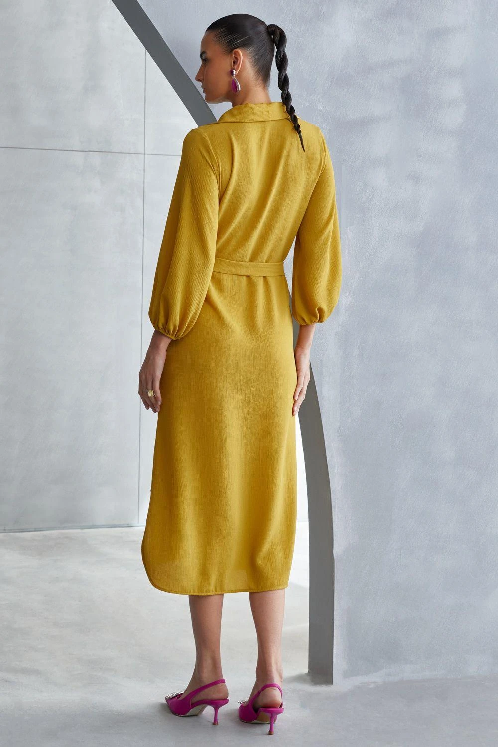 Namrata Joshipura Ochre Floral Embellished Dress 5 Namrata Joshipura Ochre Floral Embellished Dress - Image 5