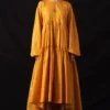 Amrich Ari Yellow Handwoven Tiered Dress