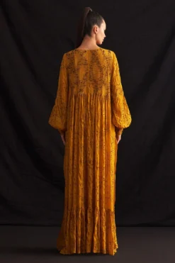 Amrich Suf Hand Embellished Maxi Dress In Yellow -Inca Clothing Shop 25923aml22 6