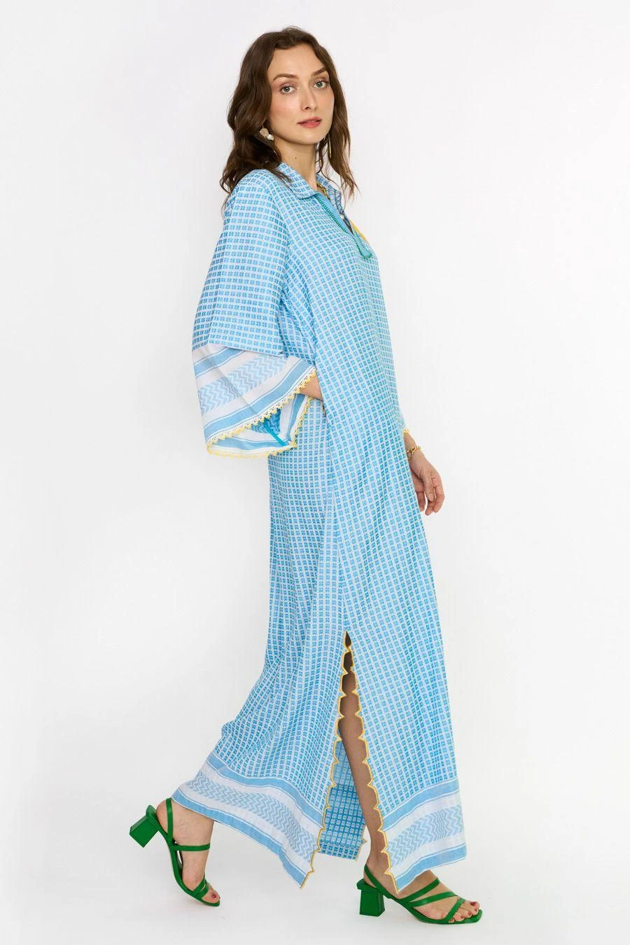 Rara Avis Ocean Blue Aari Embroidered Dress 3 Rara Avis Ocean Blue Aari Embroidered Dress - Image 3