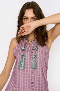 Rara Avis Lavender Pleated Buttoned Down Dress -Inca Clothing Shop 25ra62 3