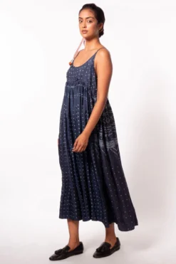 Injiri Blue Bandhani Strappy Dress -Inca Clothing Shop 267injri6 2