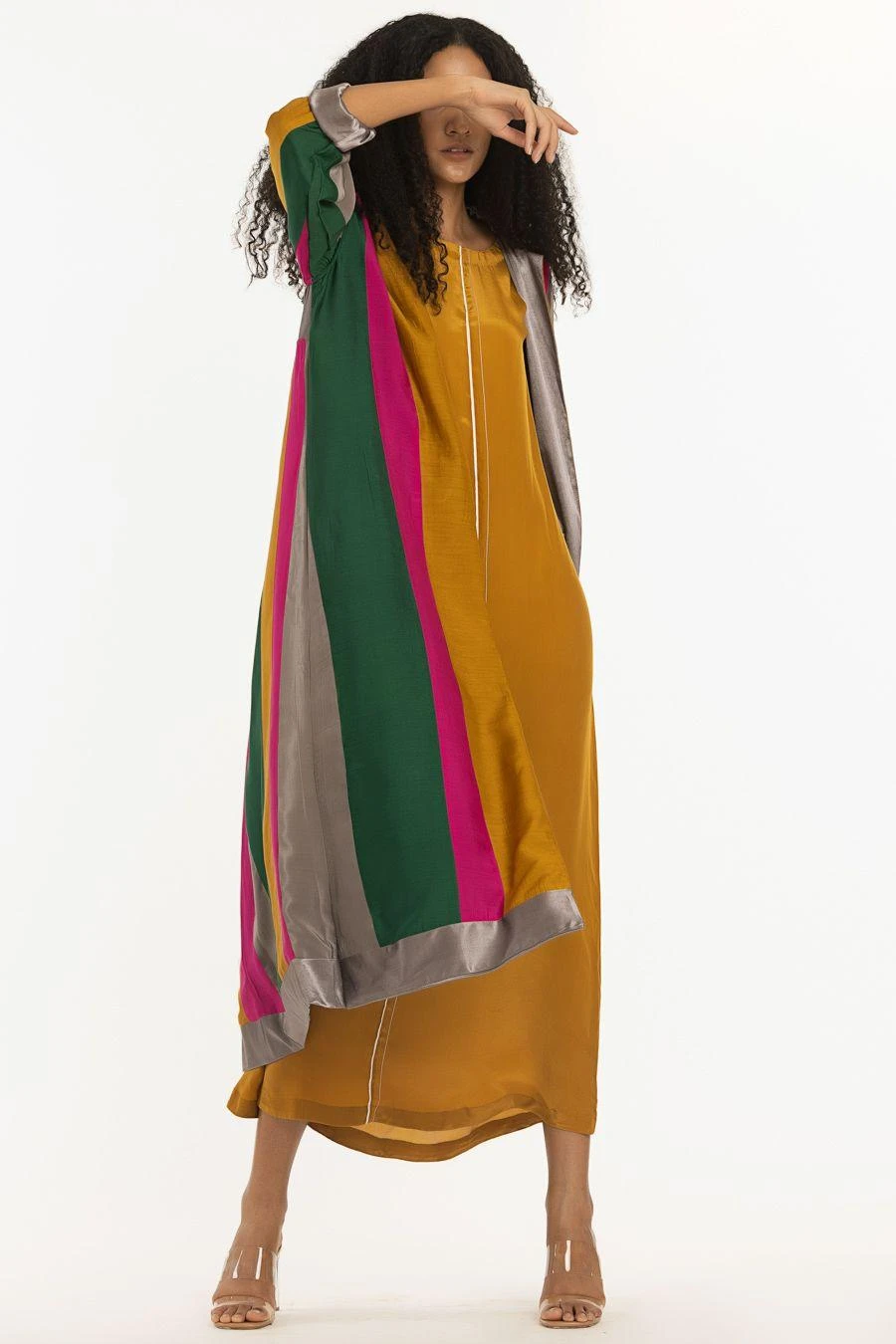 Three Greige Reversible Jacket With A Dress 3 Three Greige Reversible Jacket With A Dress - Image 3