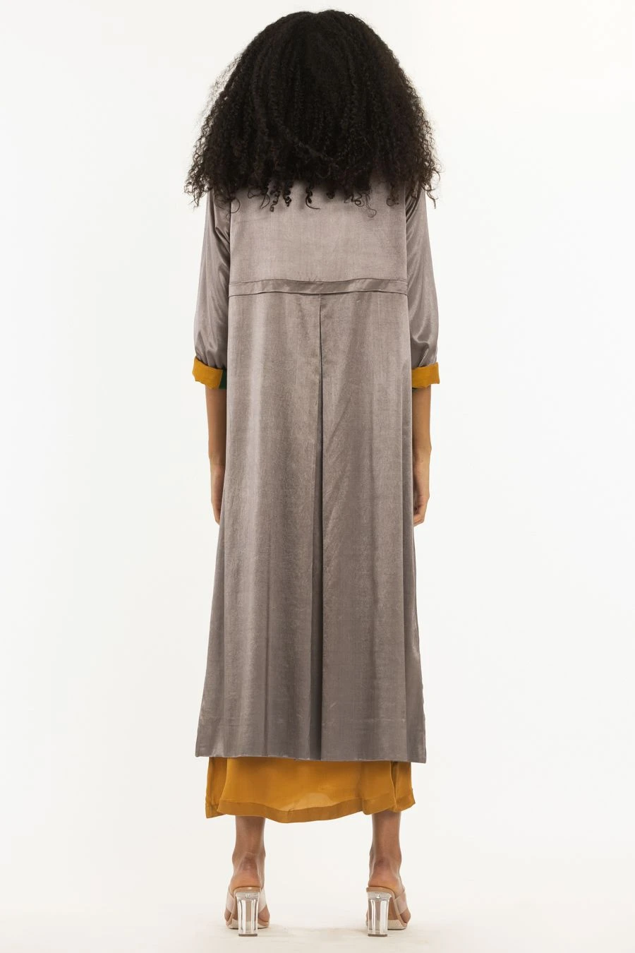 Three Greige Reversible Jacket With A Dress 5 Three Greige Reversible Jacket With A Dress - Image 5