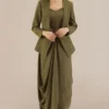 AMPM Raha Vibrant Green Jacket-dress Set