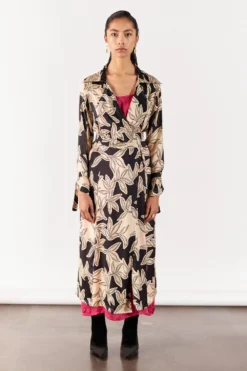 Studio RIGU Classic Black-hazel Trench Coat & Slip Dress