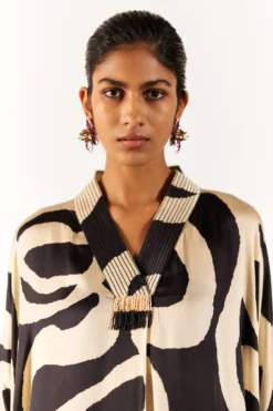 Studio RIGU A La Mode Black Chestnut Kaftan Dress -Inca Clothing Shop 271223sr21 4