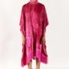 Studio RIGU Fuchsia Pink Velvet Kimono Fringe Dress