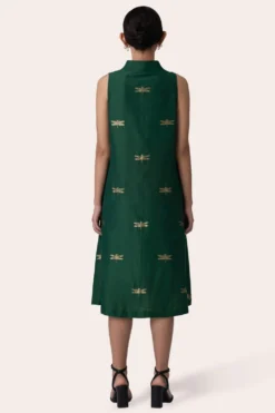 November Noon Dragonfly Emerald Front Open Dress -Inca Clothing Shop 271nn15 5