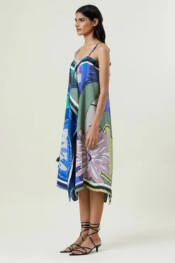 Kanika Goyal Label Two-toned Engineered Print Dress 6 Kanika Goyal Label Two-toned Engineered Print Dress -Inca Clothing Shop 281123kgl15 3