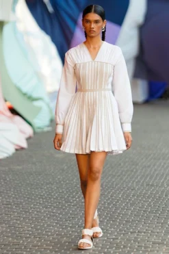 Bodice Ivory Multibinding Short Dress