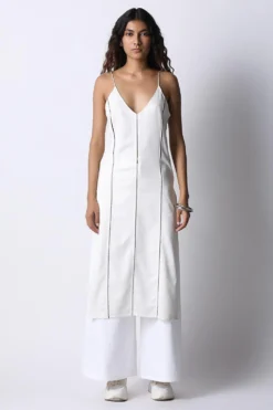 431-88 By Shweta Kapur White Slip Dress