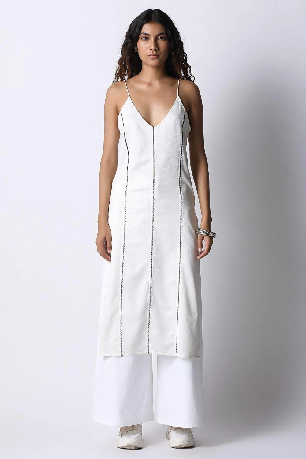 431-88 By Shweta Kapur White Slip Dress 1 431-88 By Shweta Kapur White Slip Dress