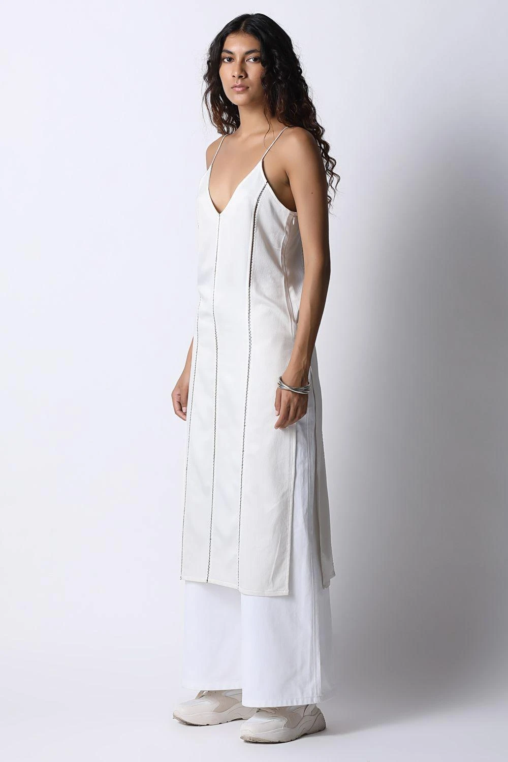 431-88 By Shweta Kapur White Slip Dress 2 431-88 By Shweta Kapur White Slip Dress - Image 2