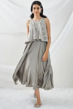 Twenty Nine Grey Mirror Work Dress
