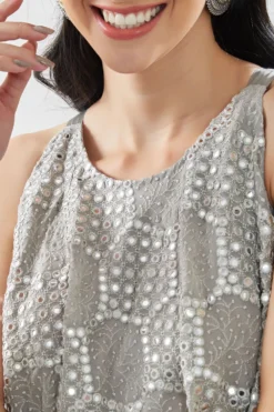 Twenty Nine Grey Mirror Work Dress -Inca Clothing Shop 287twennin25 4