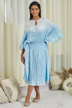 Twenty Nine Blue Shibori Bandhani Dress