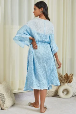 Twenty Nine Blue Shibori Bandhani Dress -Inca Clothing Shop 287twennin7 4