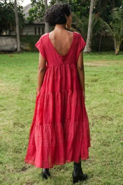 Baju Red Bry Floral Embellished Dress -Inca Clothing Shop 2911baj2 5 1