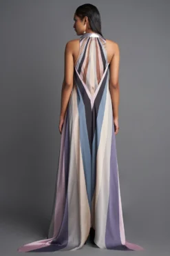 Amit Aggarwal Pebble Sunray Metallic Draped Dress -Inca Clothing Shop 293ag19 3