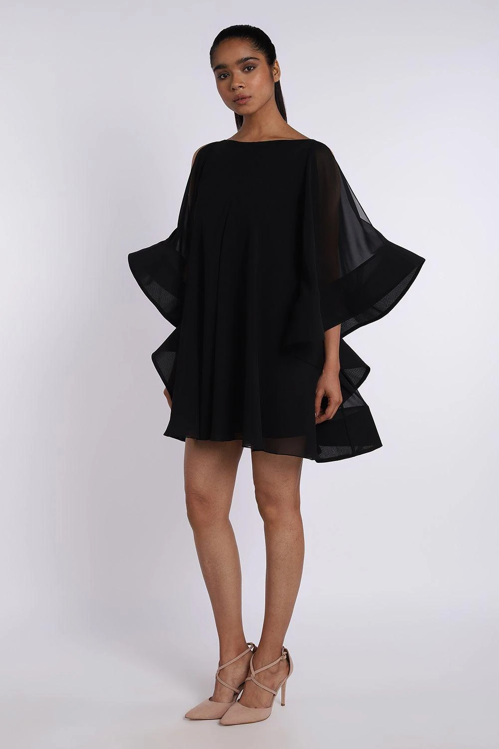 Gauri & Nainika Trapeze Dress With Flared Sleeves 2 Gauri & Nainika Trapeze Dress With Flared Sleeves - Image 2