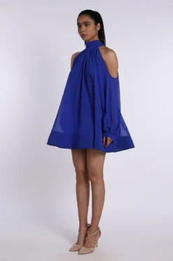Gauri & Nainika Electric Blue Dress -Inca Clothing Shop 3