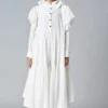 Chola White Long Tiered Dress