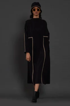 Mati Black High Neck Dress
